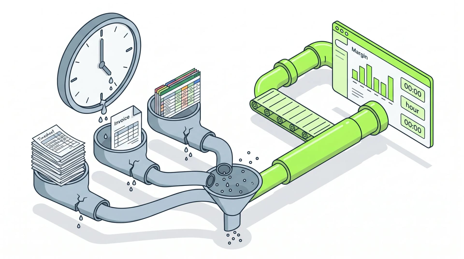 Las horas que no cobras: automatización de timesheets, facturación y reporting en servicios profesionales
