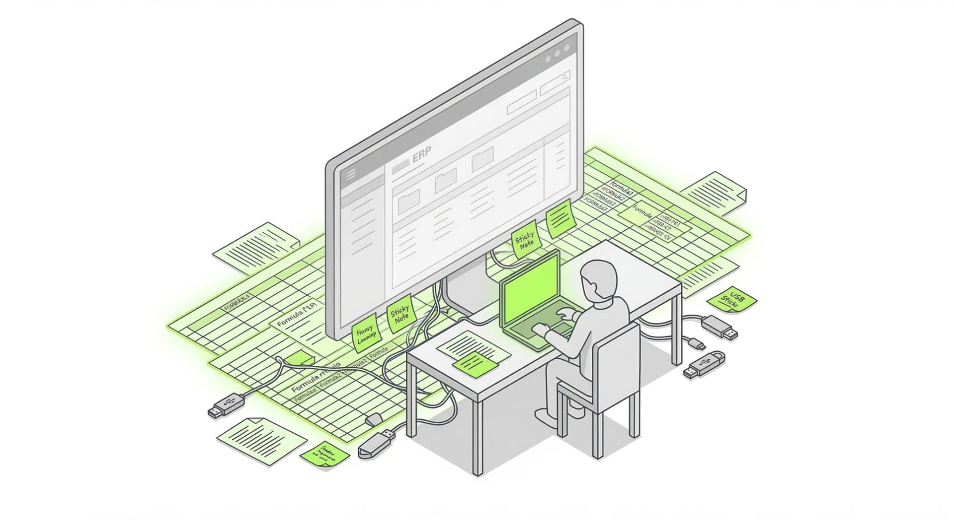 El ERP en la sombra: Por qué tu proceso más crítico depende de un Excel (y cómo solucionarlo sin romper la operativa)